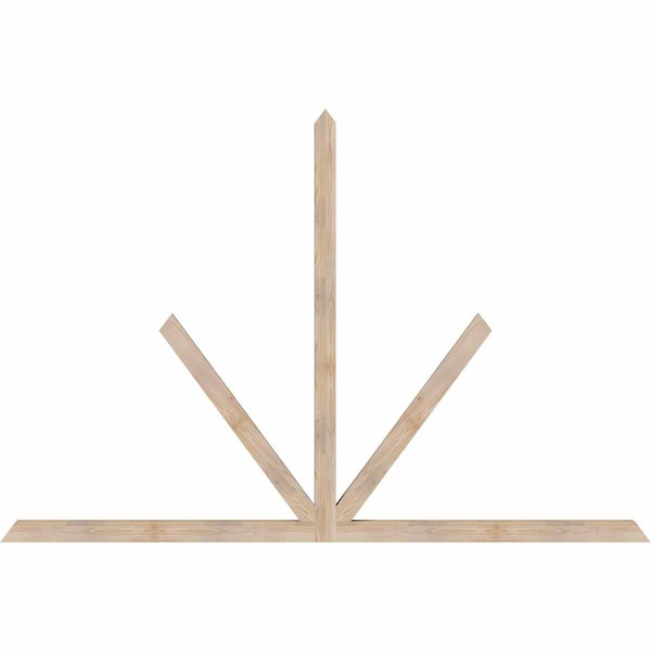 Ekena Millwork Saratoga Smooth Timber Gable Bracket, Douglas Fir, 108"W x 72"H x 3 1/2"D x 3 1/2"F, 16/12 Pitch GBW108X72X0404SAR00SDF - main
